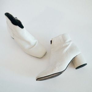 Topshop Off-white Ankle Boots